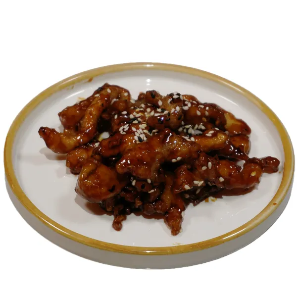 Tiras de pollo teriyaki